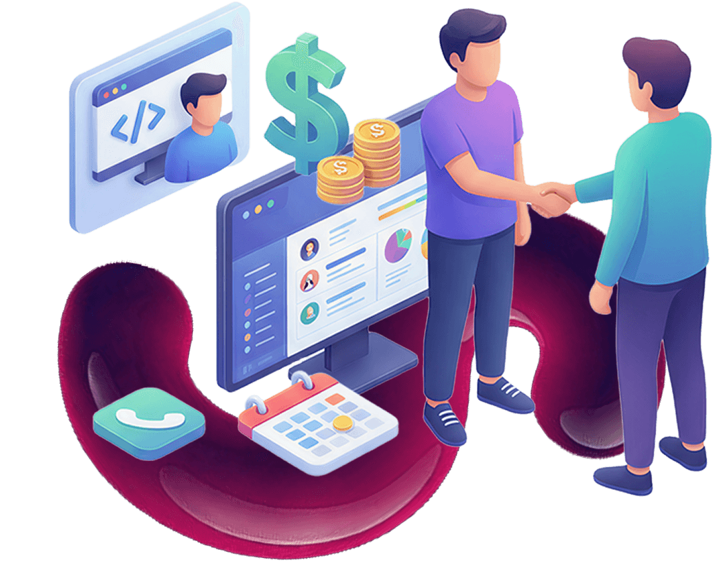 Hero illustration for white label agency service