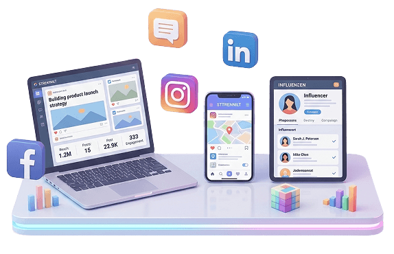 Social media content FAQ illustration