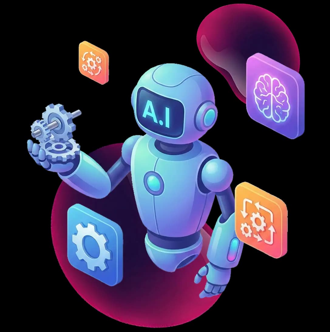 Hero illustration for AI and automation service